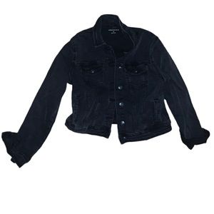 Aeropostale black cropped jean jacket XL